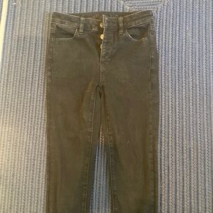 American Eagle distressed ankle black skinny jeans
